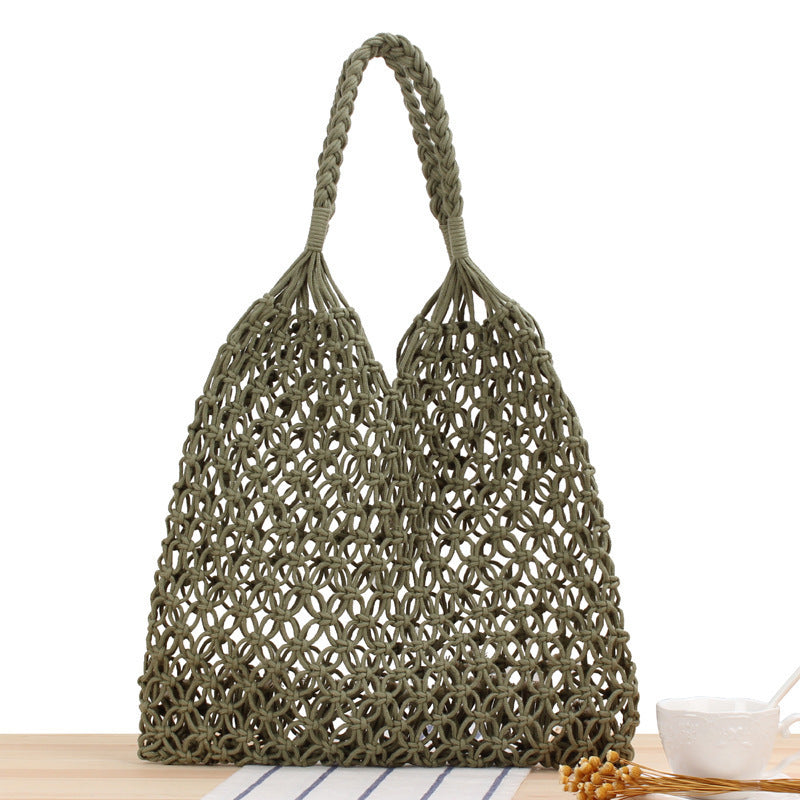 Handbag Made of Durable Hand-Knotted Net Material Bowlift