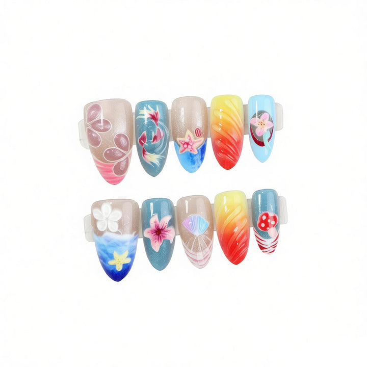 Artistic Coastal Nail Design Bowlift