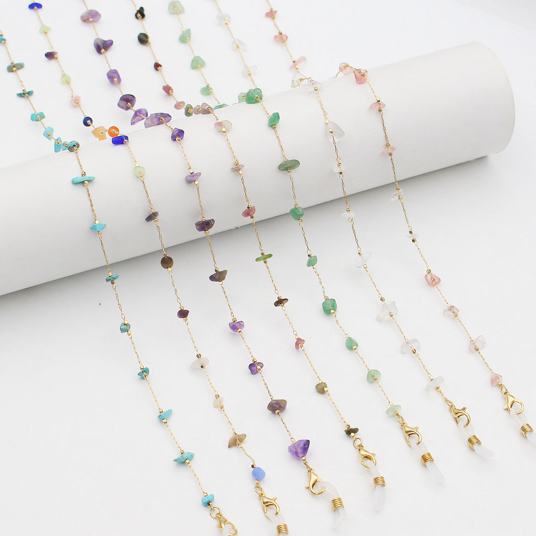 Elegant Crystal-Embellished Eyewear Chain Bowlift
