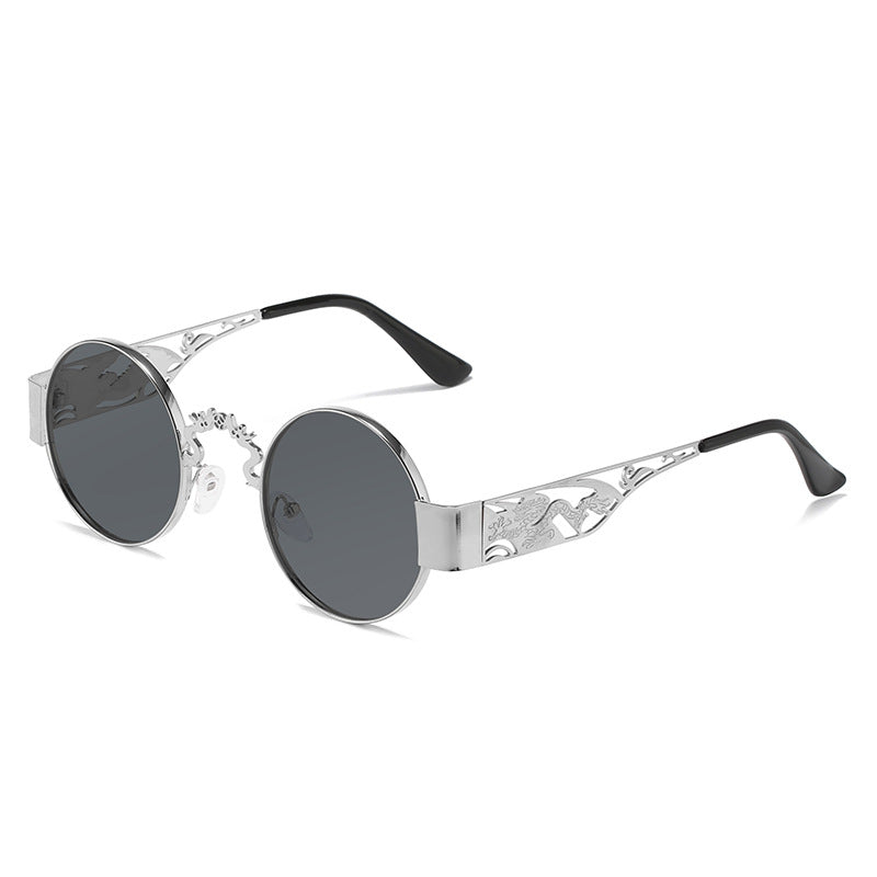 Women's artistic round sunglasses with elegant filigree frame Bowlift