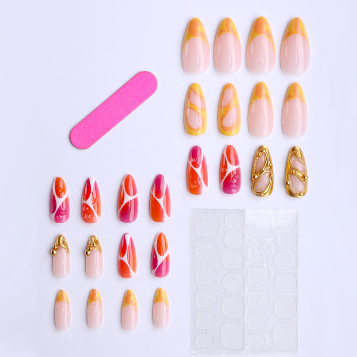 Creative art fake nails with modern accents Bowlift