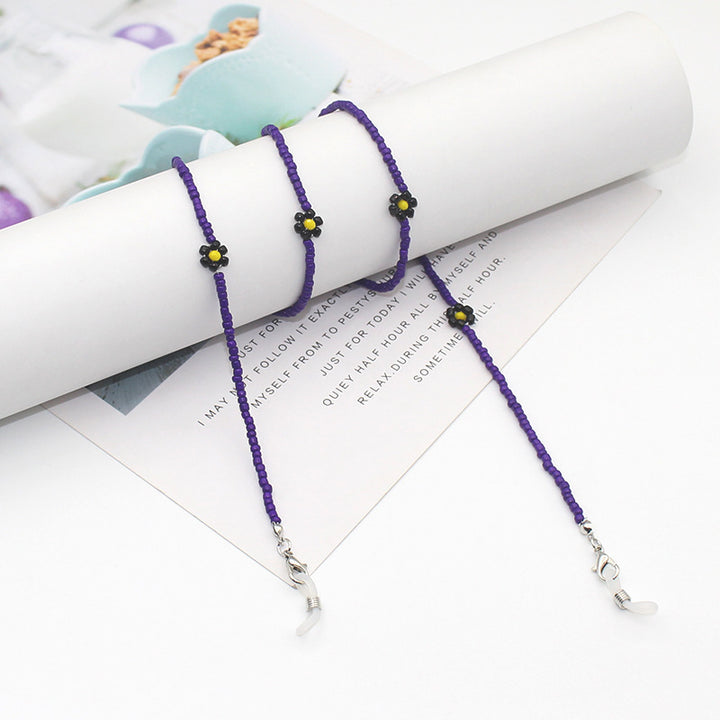 Floral Beaded Eyewear Chain Bowlift