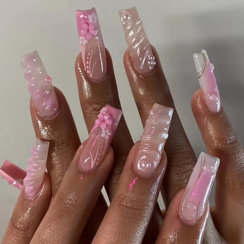 Artistic Floral Nail Enhancements Bowlift 1787977866