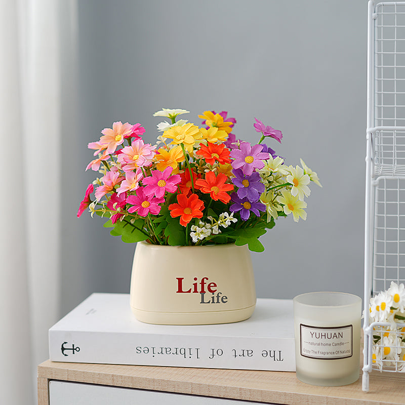 Decorative Potted Faux Floral Arrangement