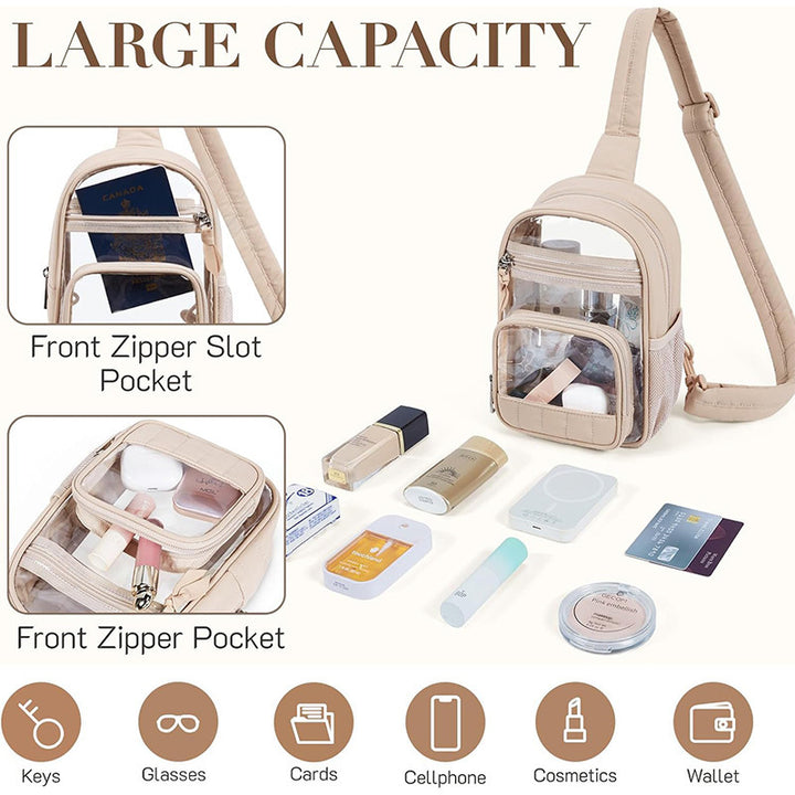 Multifunctional Transparent Sling Bag Bowlift