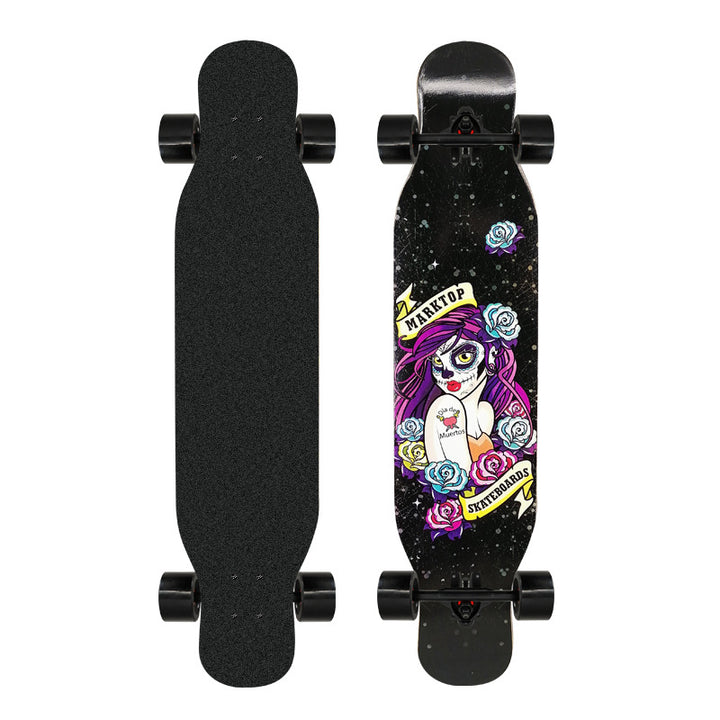 Artistic Lion-Emblazoned Longboard Bowlift