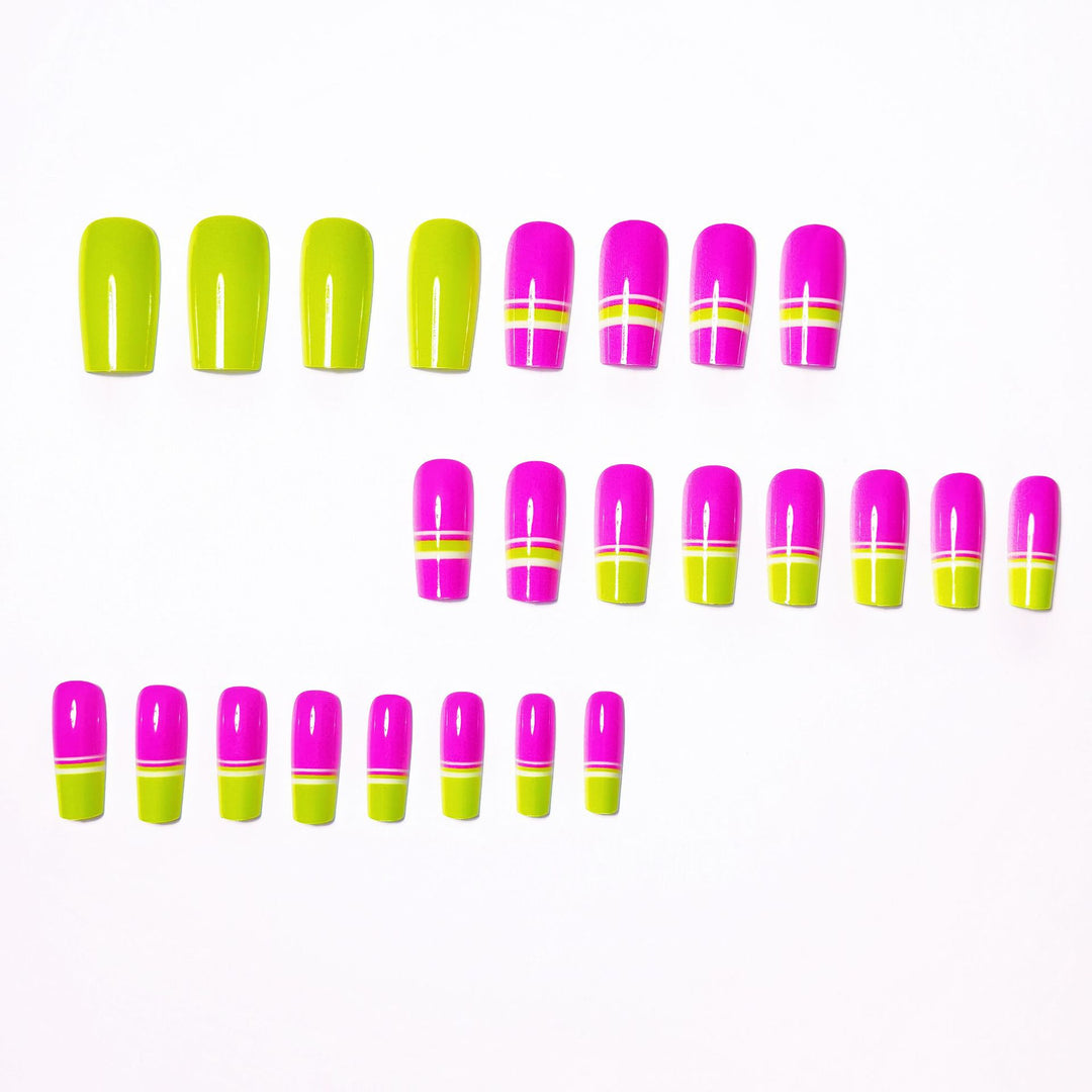 Abstract Color Block Nail Art Bowlift