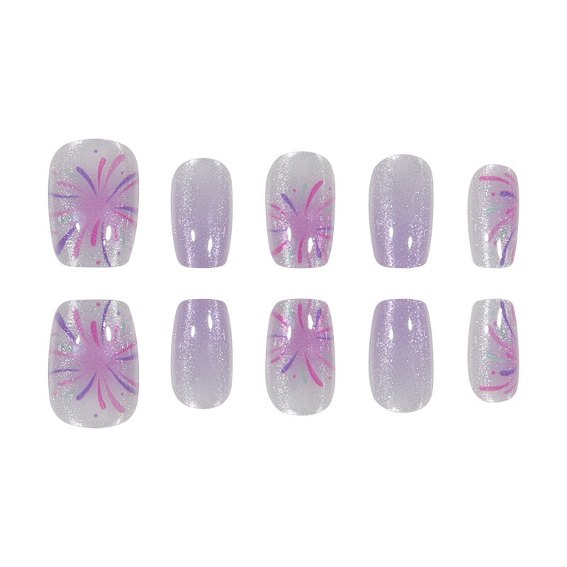 Floral Long Stiletto Press-On Nails Bowlift