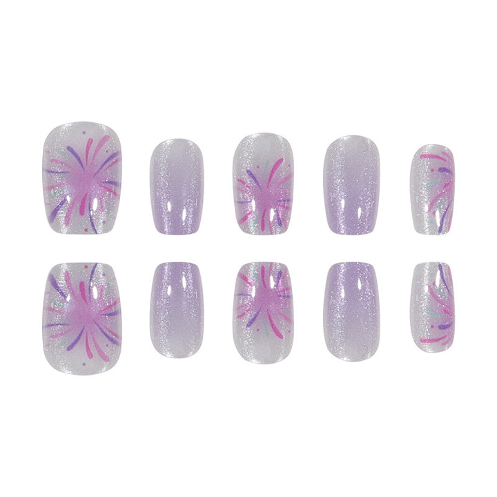 Floral Long Stiletto Press-On Nails Bowlift
