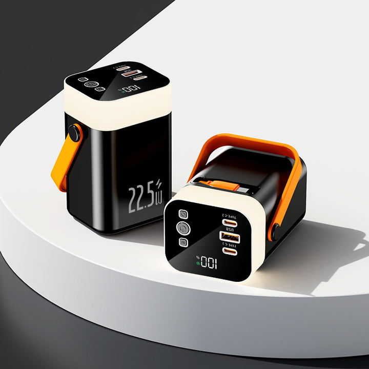 Practical powerbank with carrying handle and multiple connections Bowlift
