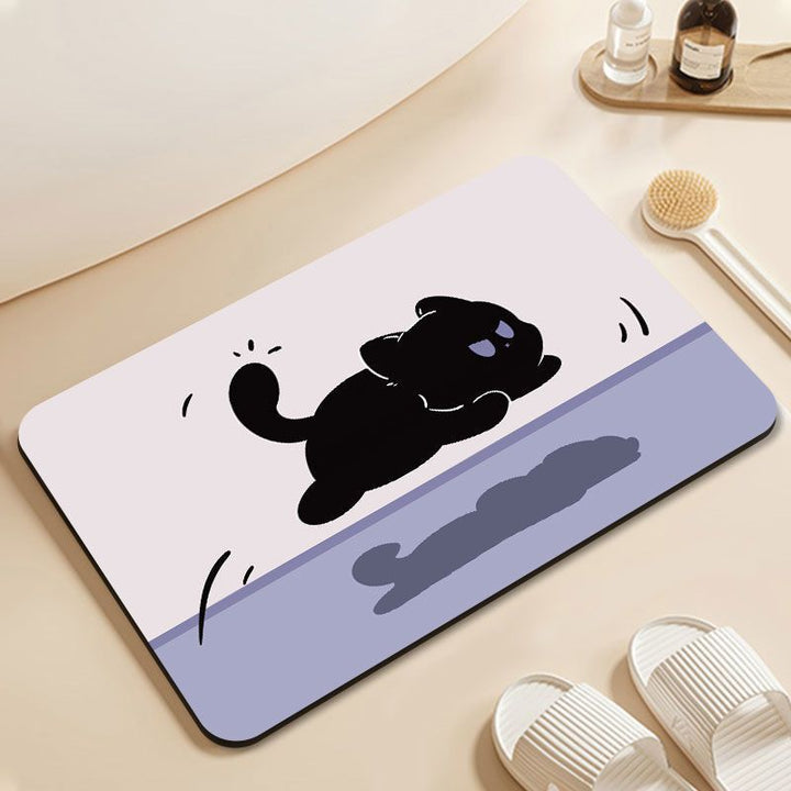 Cute Cat Design Bath Mat Bowlift