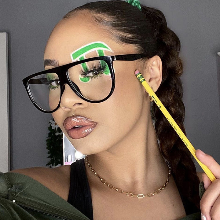 Ladies trendy oversized sunglasses with stylish transparent frame Bowlift