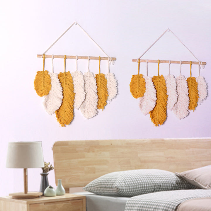 Macramé Leaf Wall Hanging Art