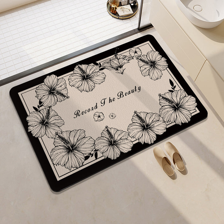 Stylish Citrus-Themed Bath Mat Bowlift