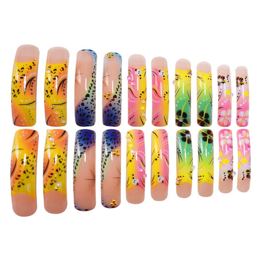 Colorful Artistic Nail Enhancements Bowlift