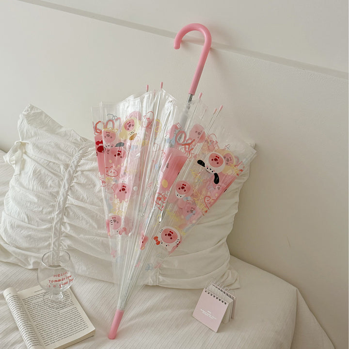 Ladies Foldable Umbrella with Cute Animal Motifs Bowlift
