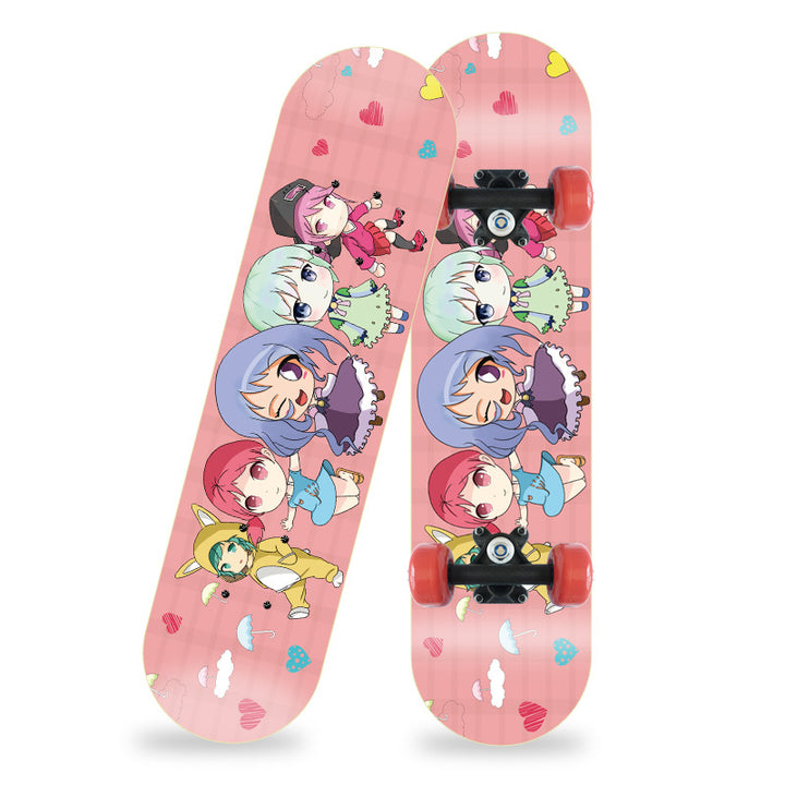Cartoon-Inspired Mini Skateboard Bowlift