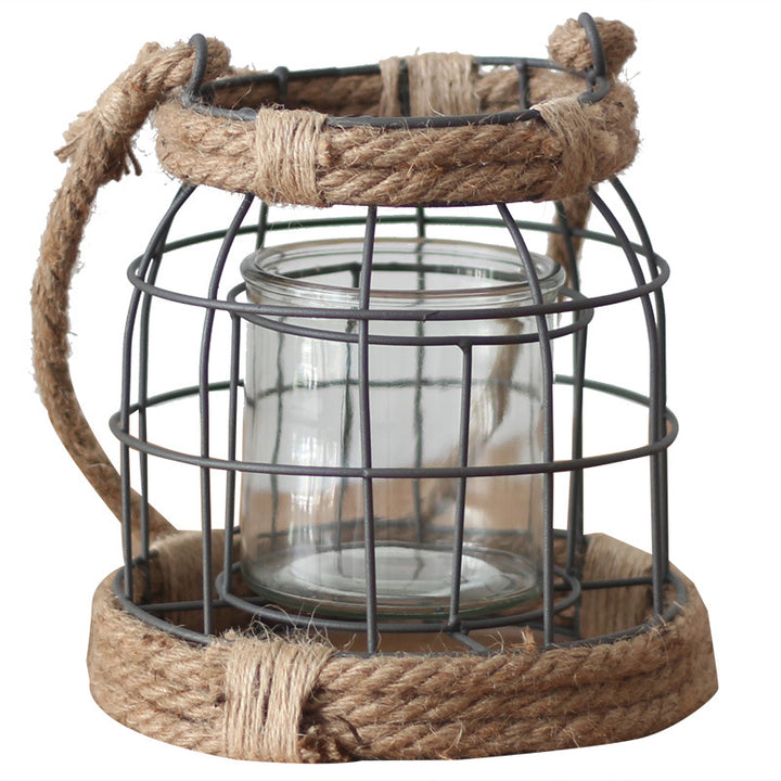 Decorative lantern made of metal and glass Bowlift