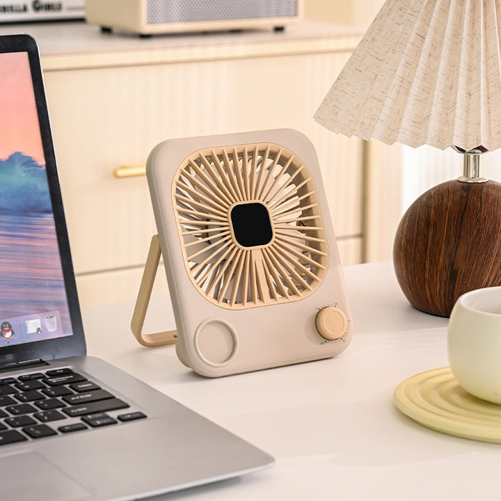 Ladies Portable Table Fan with Variable Speed Levels Bowlift