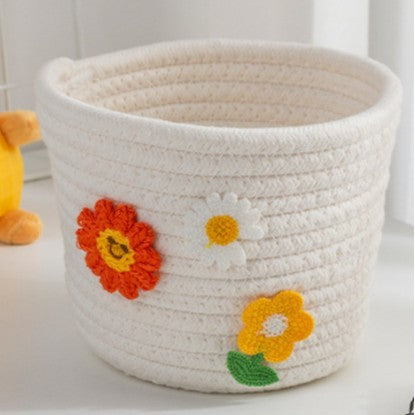 Decorative Cotton Storage Basket Bowlift