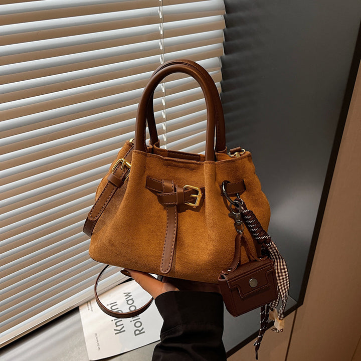 Elegant Suede Handheld Bag Bowlift
