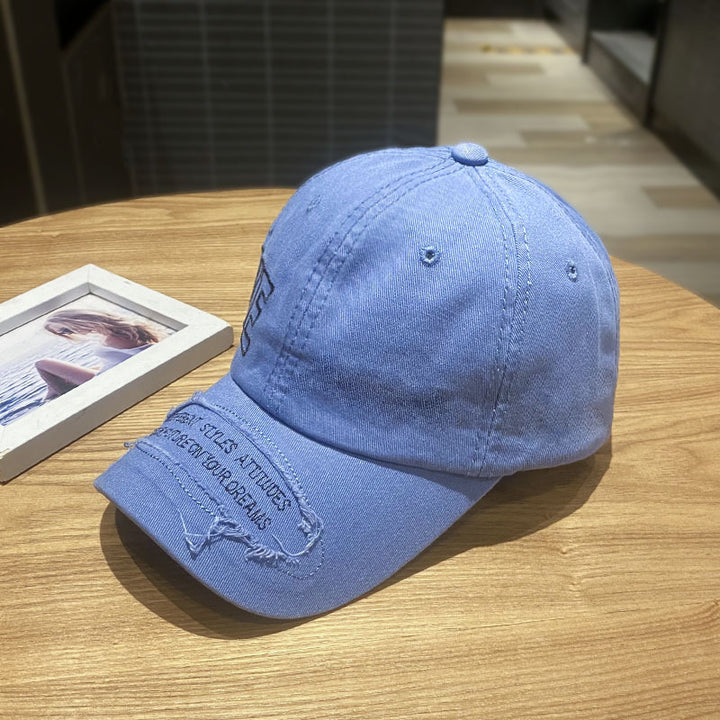 Women's Distressed Casual Denim Cap Bowlift