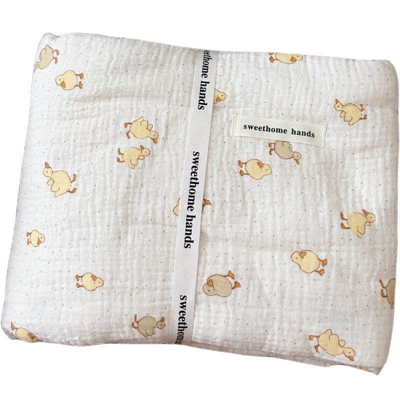 Unisex Mull blanket with cute bear design Bowlift