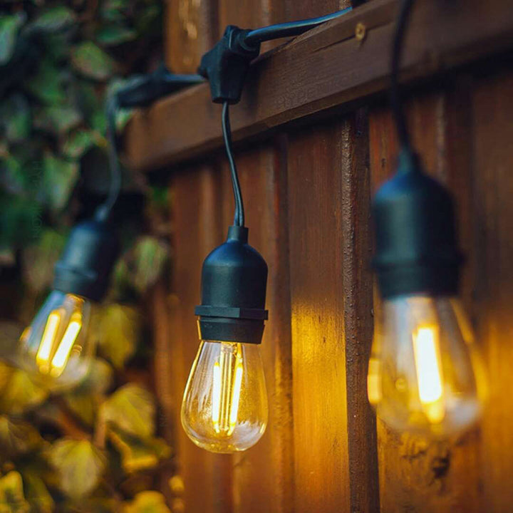 Vintage LED Filament Globe String Lights Outdoor Patio Bulb Garland Bowlift
