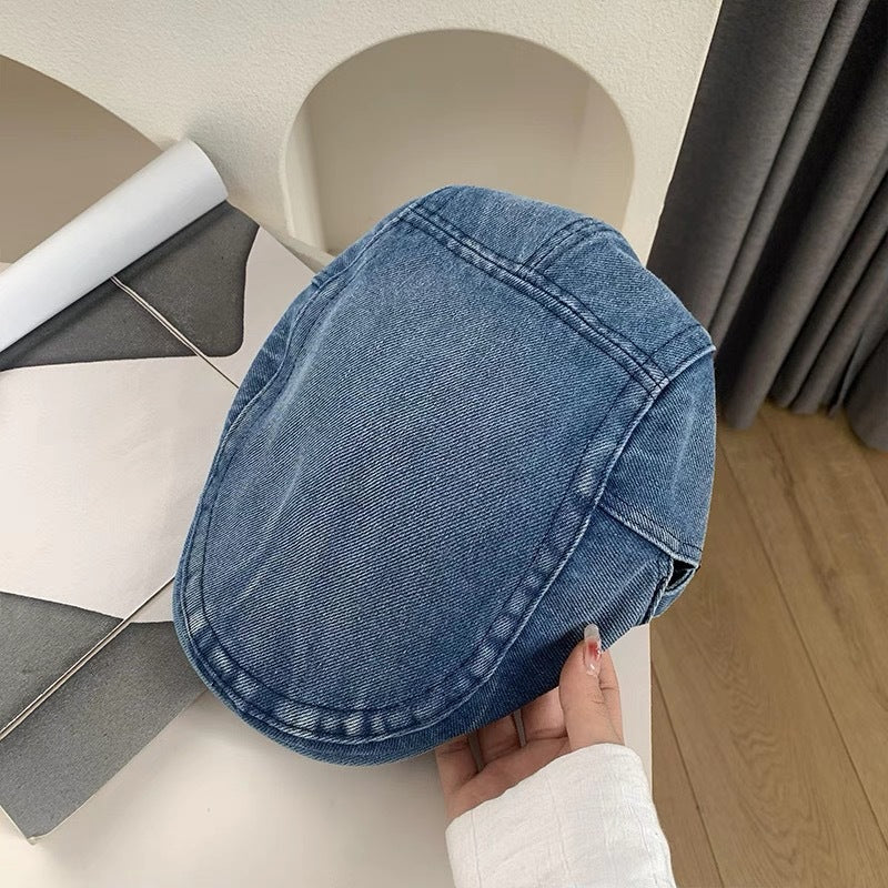 Denim Newsboy Cap