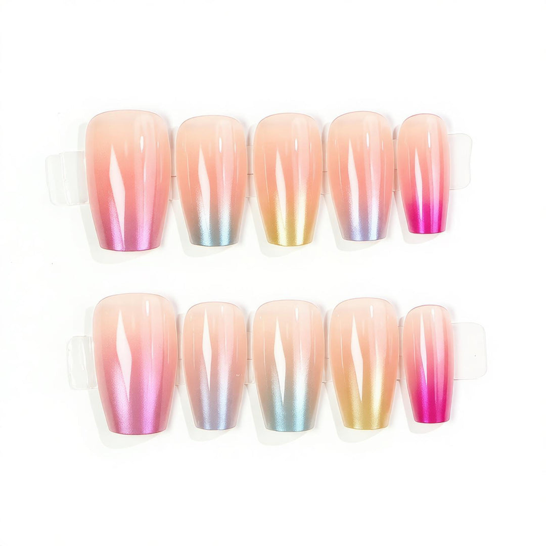 Gradient Press-On Nail Art Set Bowlift