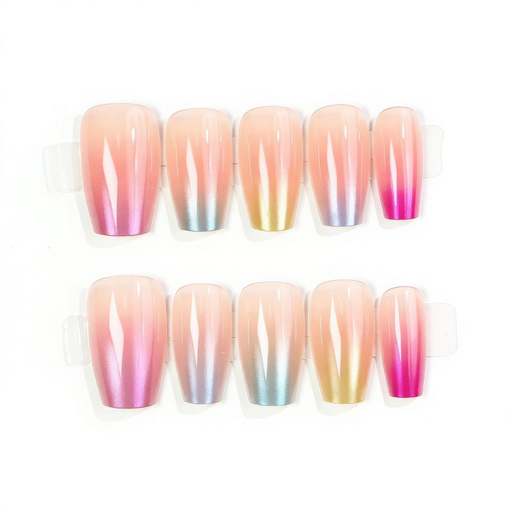 Gradient Press-On Nail Art Set Bowlift