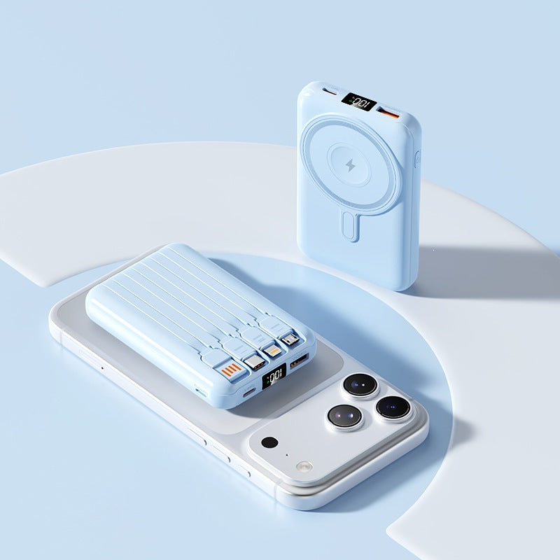 Portable power bank with magnetic function Bowlift