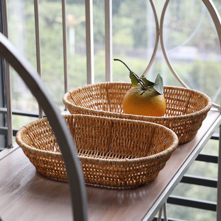 Unisex Rectangular Braided Basket with Ergonomic Design Bowlift