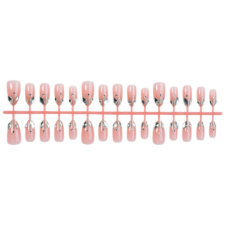 Artificial nail set with elegant glitter design Bowlift
