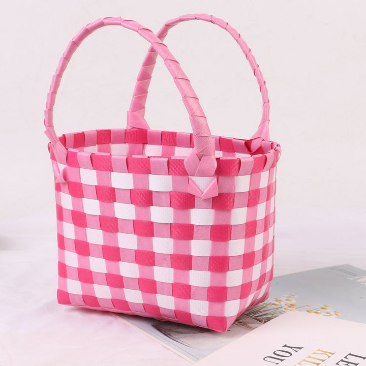 Colorful woven shopping bag Bowlift