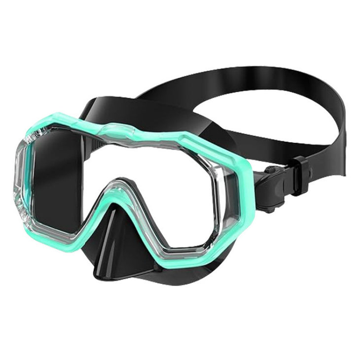 Diving mask with special field of vision and anti-fog technology Bowlift