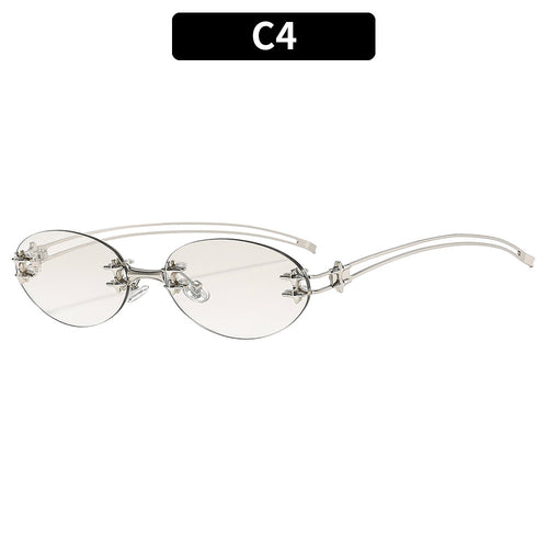 Futuristic Minimalist Oval Sunglasses