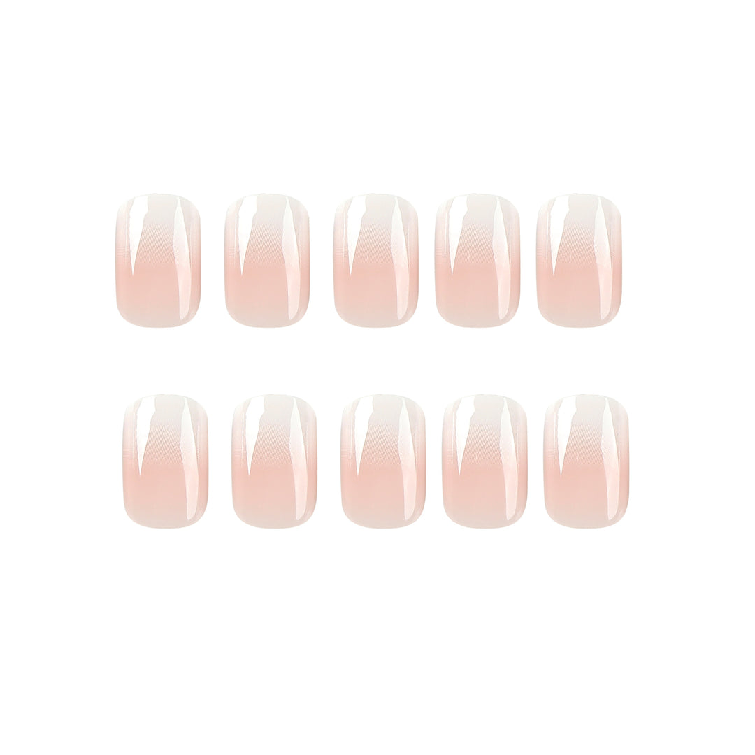 Artful Nail Extensions with Gentle Gradient Bowlift