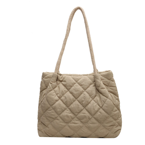 Quilted Casual Shoulder Tote Bowlift