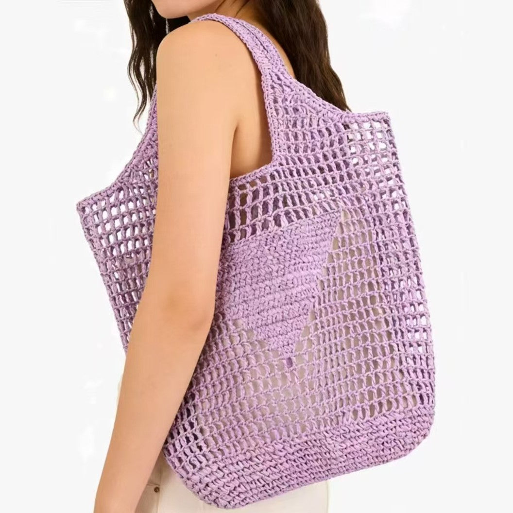 Hand-knotted net tote bag Bowlift