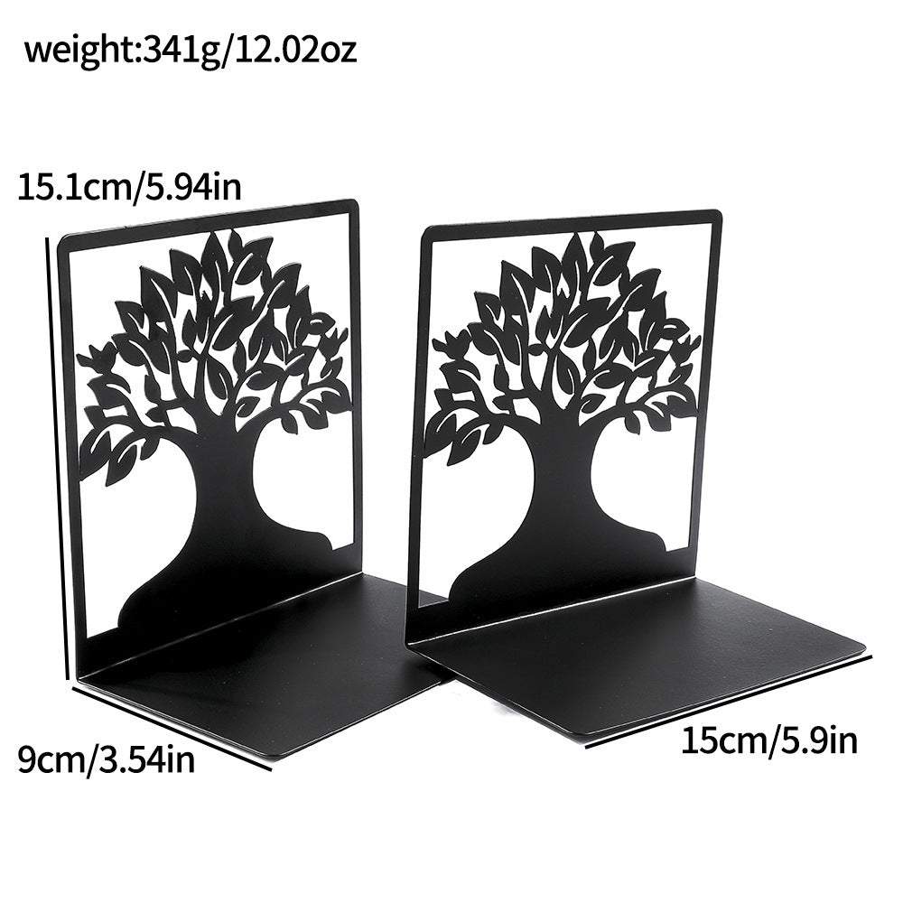 Decorative Metal Tree Design Bookends