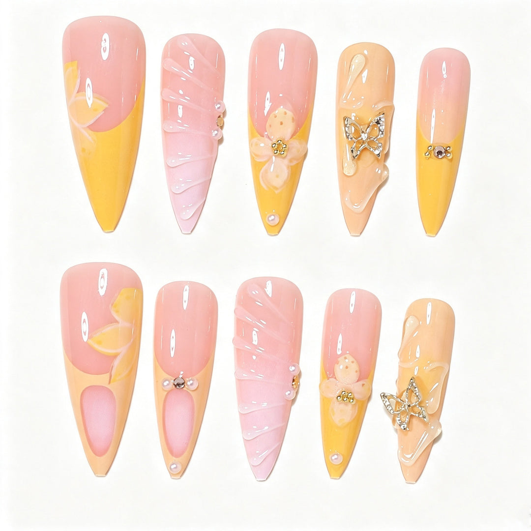 Artistic Butterfly Nail Art Set Bowlift