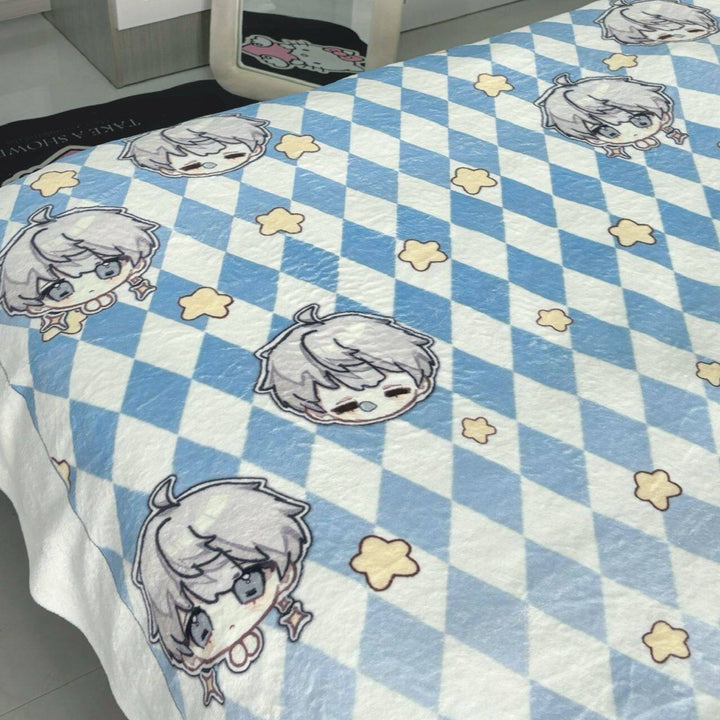 Cartoon Character Print Fleece Throw