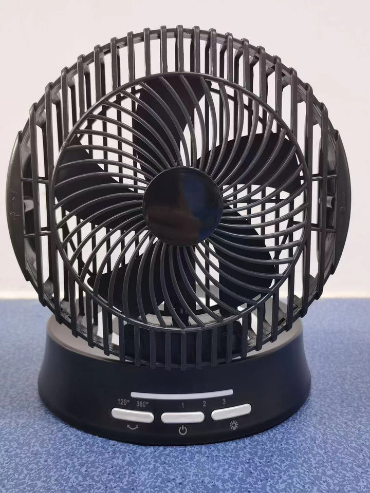 Unisex nan portable oscillating USB desk fan with adjustable tilt three speed silent motor and LED nightlight Bowlift
