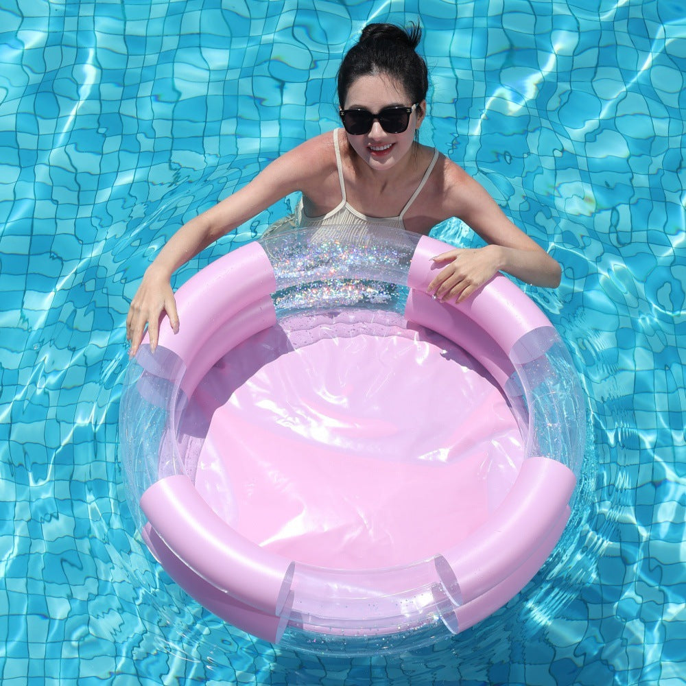 Mermaid-Themed Inflatable Pool Ring Bowlift