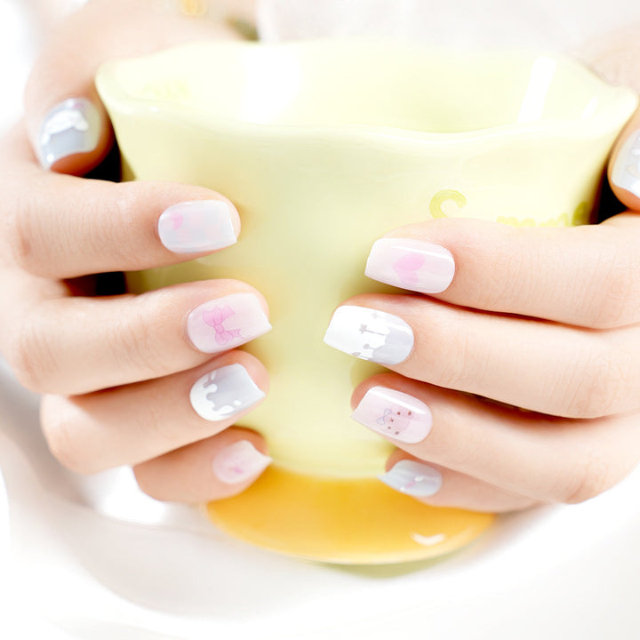 Whimsical Cartoon-Themed Press-On Nail Set Bowlift
