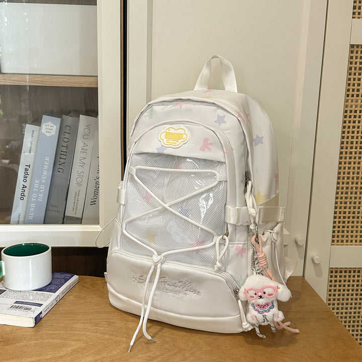 Stylish Star-Embellished Backpack Bowlift