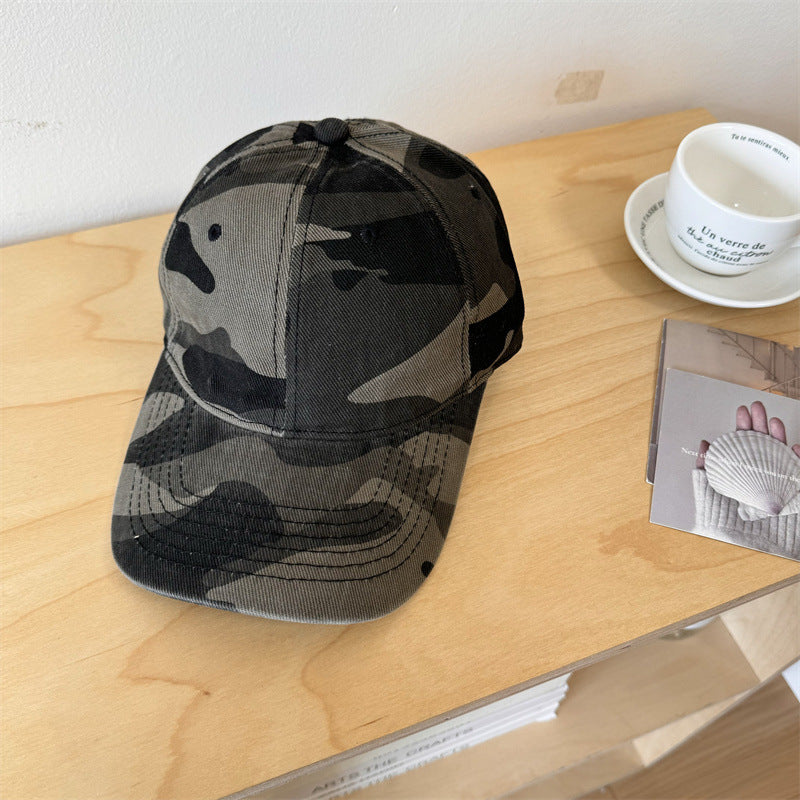 Women's Casual Adjustable Camouflage Baseball Cap Bowlift
