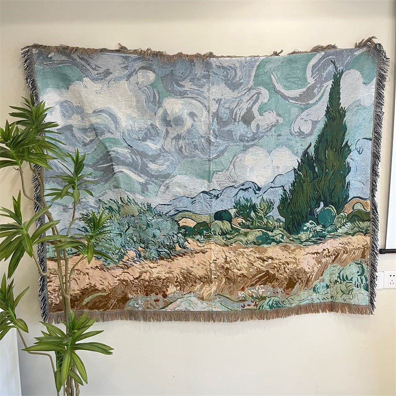 Artistic Landscape Tapestry Blanket