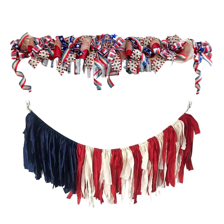 Unisex nan fabric tassel garland banner with mixed-length chiffon strips and durable hanging cord Bowlift